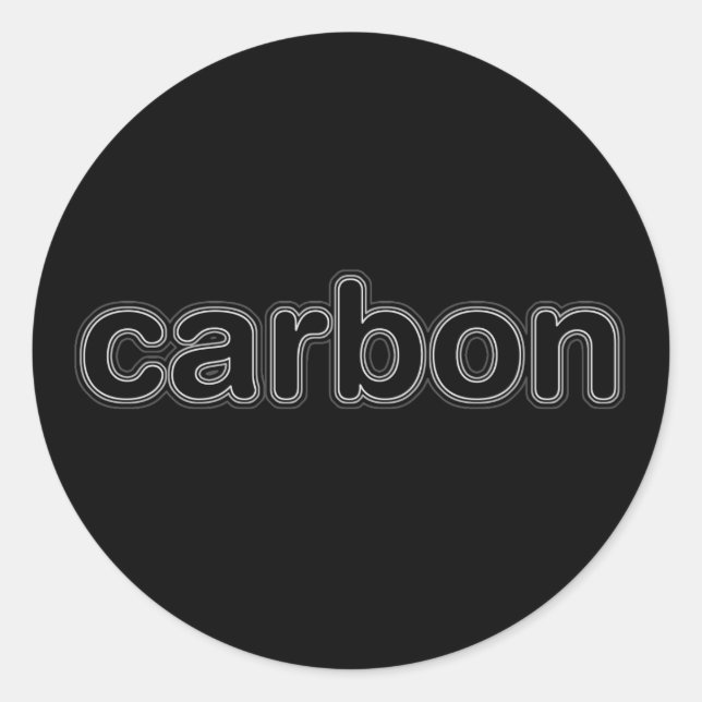Adesivo Redondo Marca de carbono (Frente)