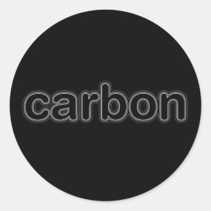 Adesivo Redondo Marca de carbono