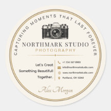 Marca de Fotógrafo Vintage Logotipo de Estúdio El