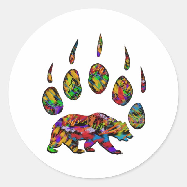 Adesivo Redondo Marca do Grizzly (Frente)