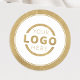 Adesivo Redondo Marca do logotipo de empresa do Promocional Dourad (Criador carregado)