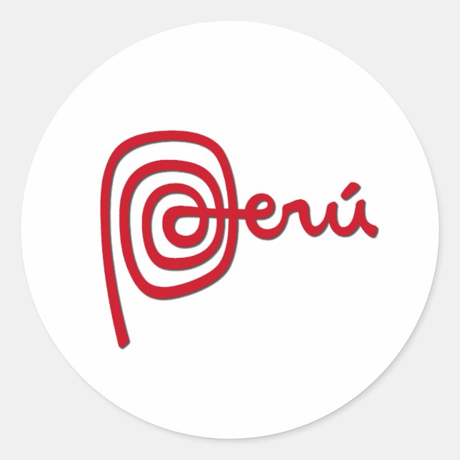 Adesivo Redondo Marca do Peru / Marca Peru (Frente)