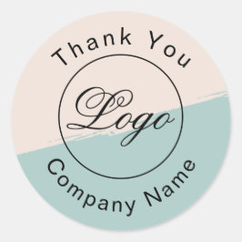 Adesivo Redondo Marca Personalizada Obrigado Simples