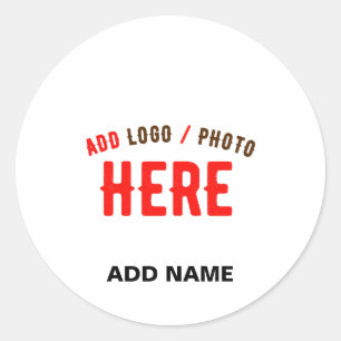 ADESIVO REDONDO MARCA VERIFICADA BRANCA PERSONALIZÁVEL MODERNA