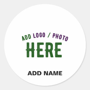 ADESIVO REDONDO MARCA VERIFICADA BRANCA PERSONALIZÁVEL MODERNA