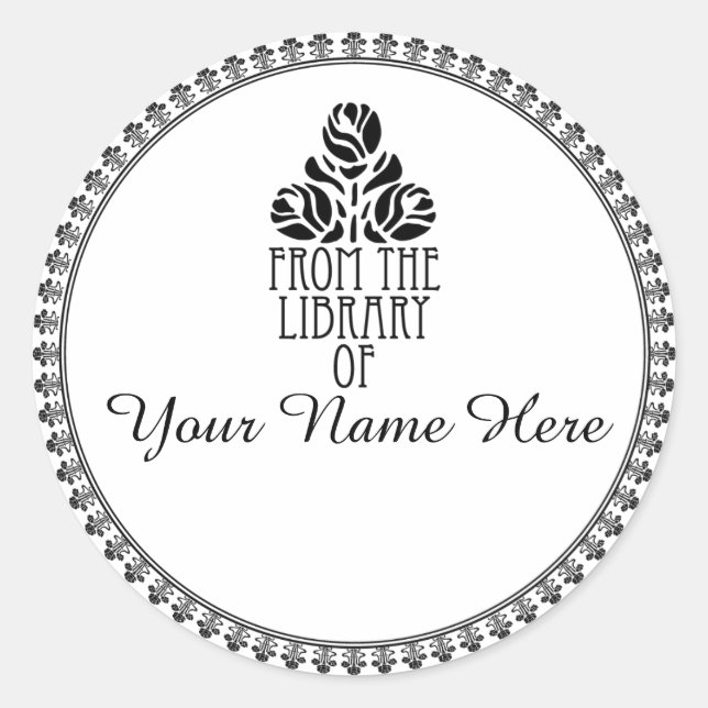 Adesivo Redondo Marcador de Estilo Deco Arredondado (Frente)