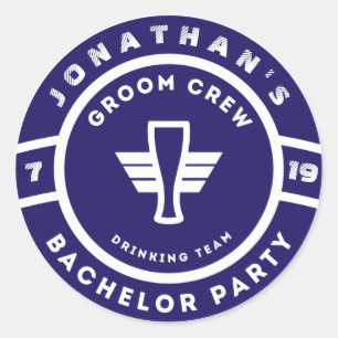 Adesivo Redondo Marcagem com ferro quente do despedida de solteiro