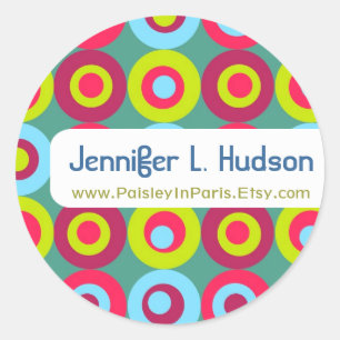 Adesivo Redondo Marcas do Marketing dos Círculos Festivos