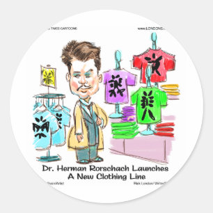 Adesivo Redondo Marcas Rorschach Presentes Engraçados, Camisetas M