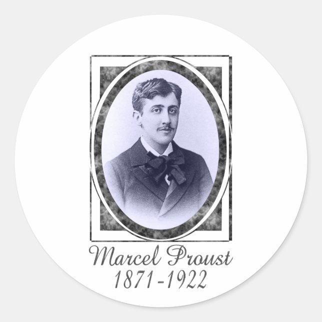 Adesivo Redondo Marcel Proust (Frente)