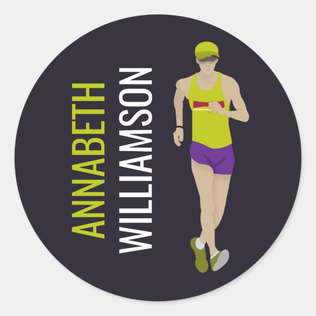 Adesivo Redondo Marcha atlética (Frente)