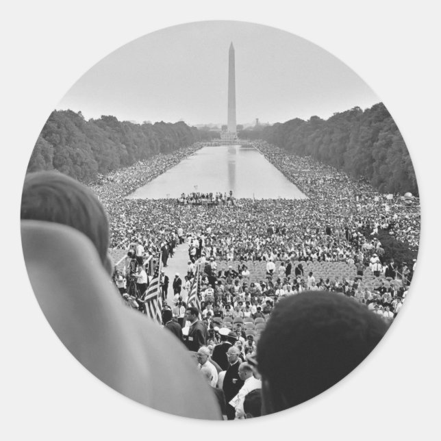Adesivo Redondo Marcha dos Direitos Civis em Washington D.C. (Frente)