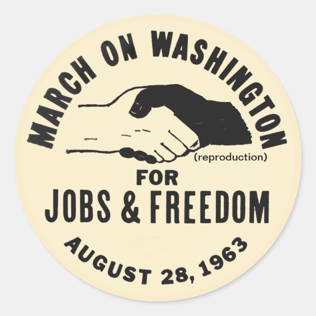 Adesivo Redondo Marcha No Washington Sticker (Frente)
