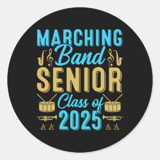 Adesivo Redondo Marching E Mais velho Cl De Graduação 2025 E Mais 