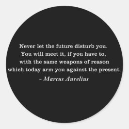Adesivo Redondo Marco Aurélio Futuro Cotação Estoicismo
