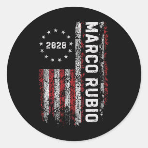 Adesivo Redondo Marco Rubio 2028 Presidente 48 Campanha Eleitoral