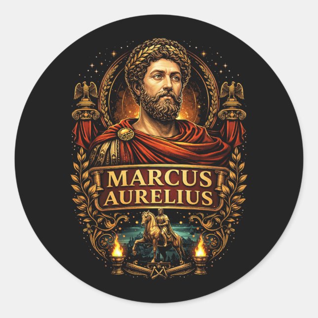 Adesivo Redondo Marcus Aurelius (Frente)