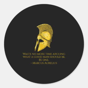Adesivo Redondo Marcus Aurelius - Filosofia Estática Cita Sobre Se