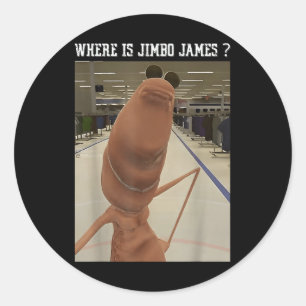 Adesivo Redondo Marcus O Verme Onde Está Jimbo James Meme
