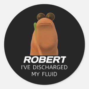 Adesivo Redondo Marcus O Verme Robert Eu Descarreguei Meu Fluido G