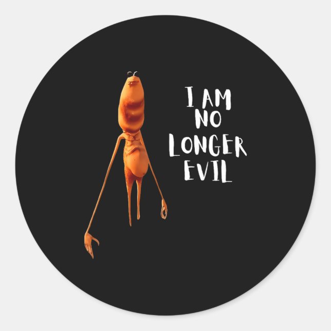 Adesivo Redondo Marcus The Worm I Am No Longer Evil  (Frente)