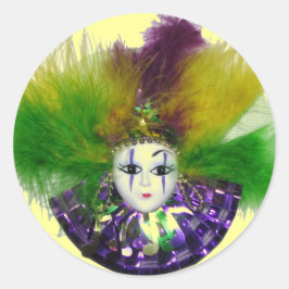 Adesivo Redondo Mardi Gras 3 Sticker