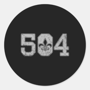 Adesivo Redondo Mardi Gras 504 T Shirt Nola New Orleans Louisiana