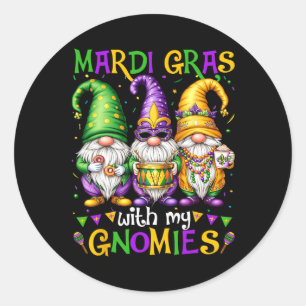 Adesivo Redondo Mardi Gras Com Meus Gnomos Gnomos Gnomos 2025 Cost