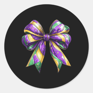 Adesivo Redondo Mardi Gras Coquette Arco Fat Terça-feira Nova Orle