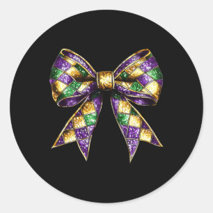 Adesivo Redondo Mardi Gras Coquette Arco New Orleans Fat Terça-fei