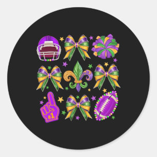 Adesivo Redondo Mardi Gras Coquette Arco Pegbyll Mardi Gras New Ou