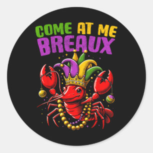 Adesivo Redondo Mardi Gras Grawfish Fat Terça-feira New Orleans Me