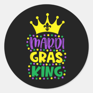 Adesivo Redondo Mardi Gras King Mens Mardi Gras