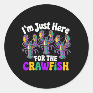 Adesivo Redondo Mardi Gras New Orleans Estou aqui para o Crawf