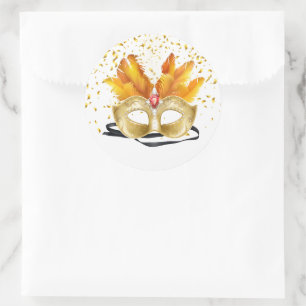 Adesivo Redondo Mardi Gras Sticker