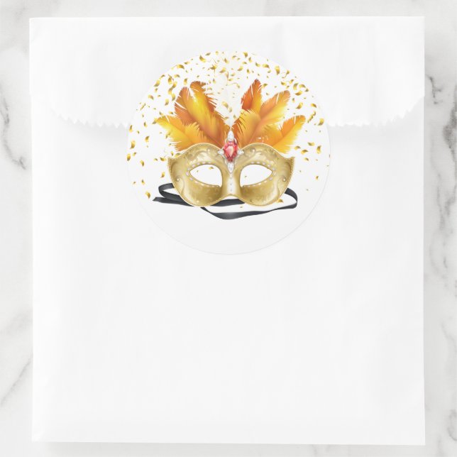 Adesivo Redondo Mardi Gras Sticker (Bolsa)
