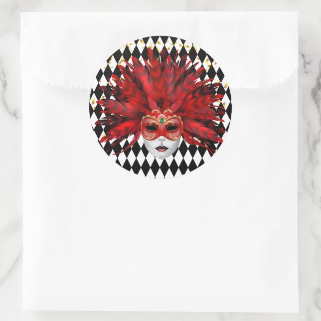 Adesivo Redondo Mardi Gras Sticker (Bolsa)