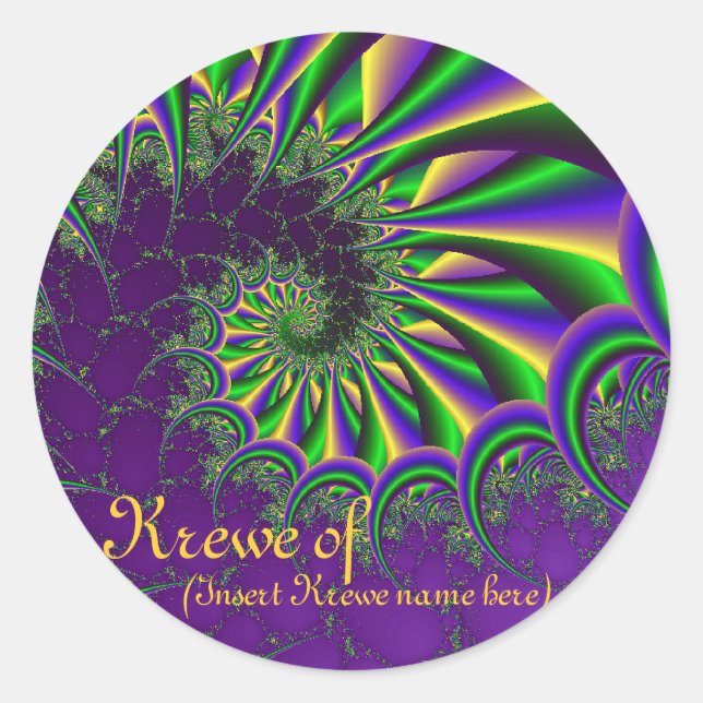 Adesivo Redondo Mardi Gras Sticker (Frente)