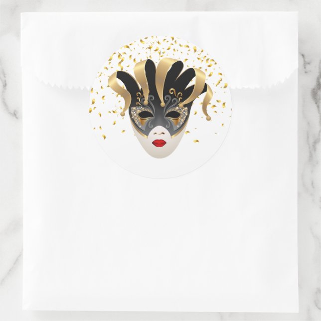 Adesivo Redondo Mardi Gras Sticker (Bolsa)