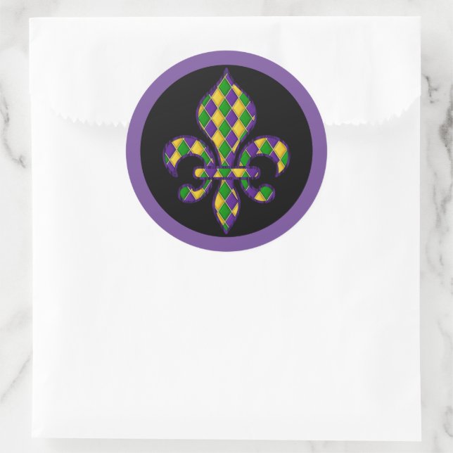 Adesivo Redondo Mardi Gras Sticker (Bolsa)