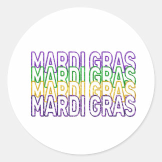 Adesivo Redondo Mardi Gras Stickers,