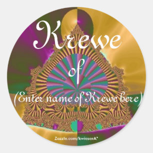 Adesivo Redondo Mardi Gras Stickers