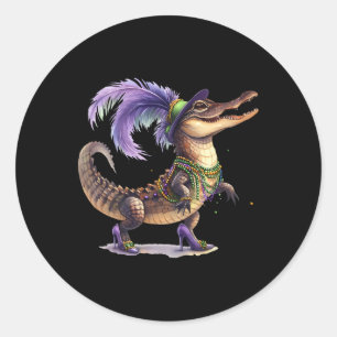 Adesivo Redondo Mardigator Alligator Carnival Costume Men Mães Mul