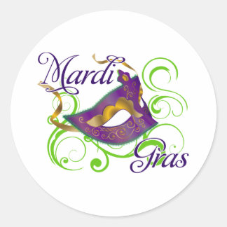 Adesivo Redondo MardiGras