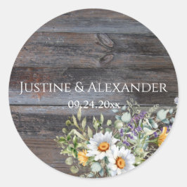 Adesivo Redondo Margarida Branca