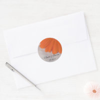 Margarida Laranja e Selo Branco de Casamento Satin