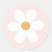 Margarida retrô rosa claro boho