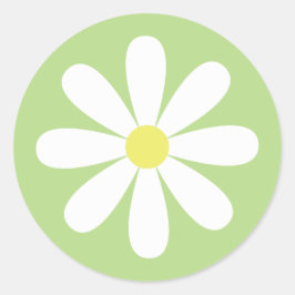 Adesivo Redondo Margarida Whimsical