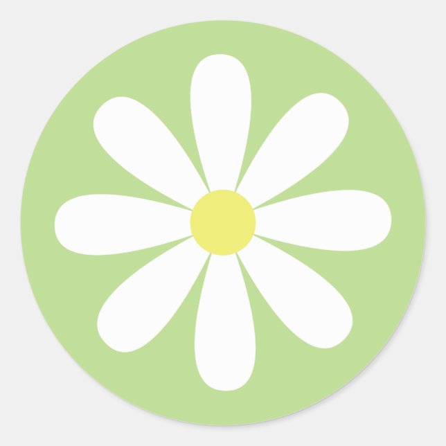 Adesivo Redondo Margarida Whimsical (Frente)