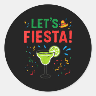 Adesivo Redondo Margarita cinco maio deixa festa engraçado beber